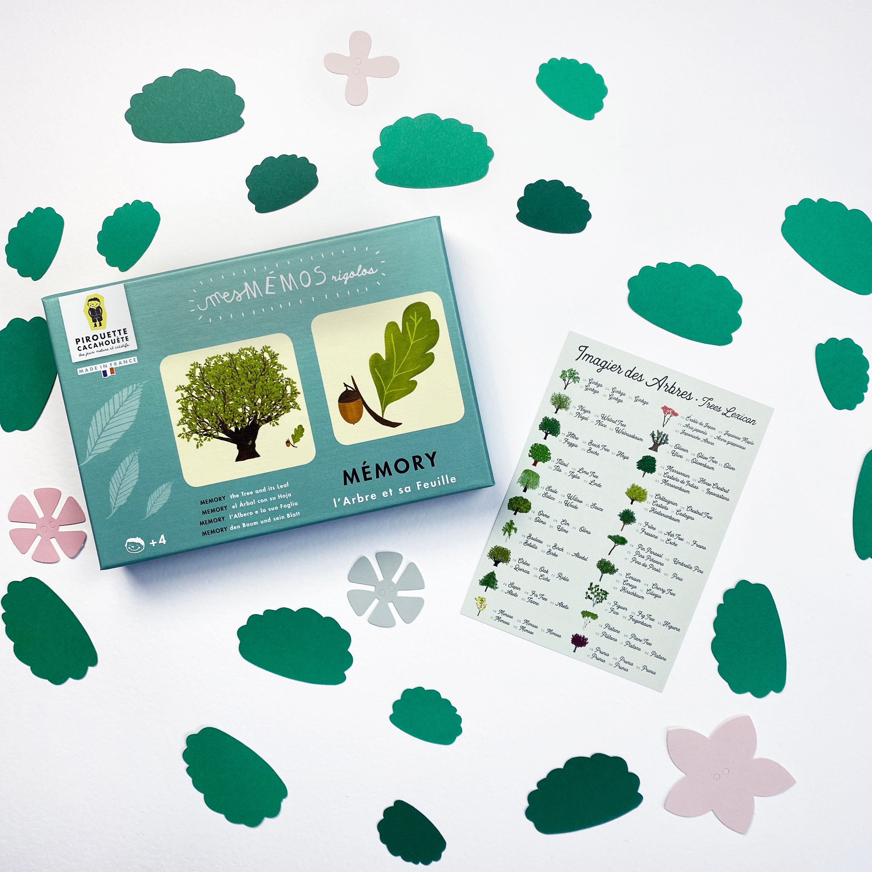Mémo Rigolos - l'Arbre et sa feuille : Un jeu de mémoire éducatif pour enfants dès 4 ans pour découvrir les arbres et leurs feuilles. Développe mémoire et observation tout en s'amusant. Parfait pour les enfants et la famille !