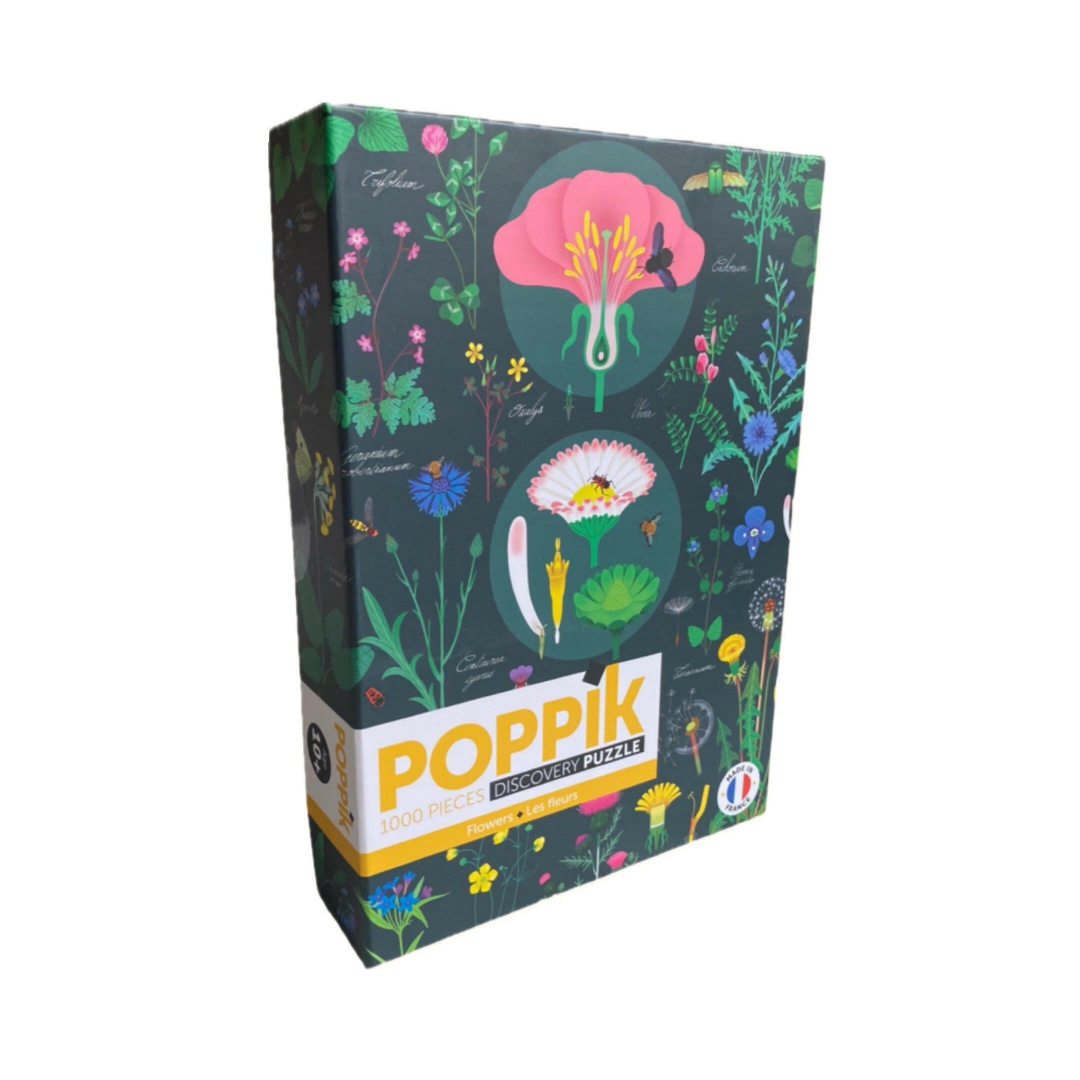 le Puzzle éducatif Les Fleurs Sauvages de Poppik, une immersion captivante dans la beauté de la nature. Conçu avec soin en France par l'artiste talentueuse Lucie Brunellière. Ce puzzle de 1000 pièces offre une expérience passionnante pour les enfants dès l'âge de 10 ans.