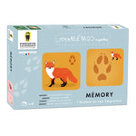Partez à la découverte des animaux sauvages avec ce jeu de mémoire éducatif ! Associez chaque animal à son empreinte et développez la mémoire et l'observation des enfants. Parfait pour des moments de complicité en famille, ce jeu est illustré avec soin pour éveiller la curiosité des petits et grands explorateurs.
