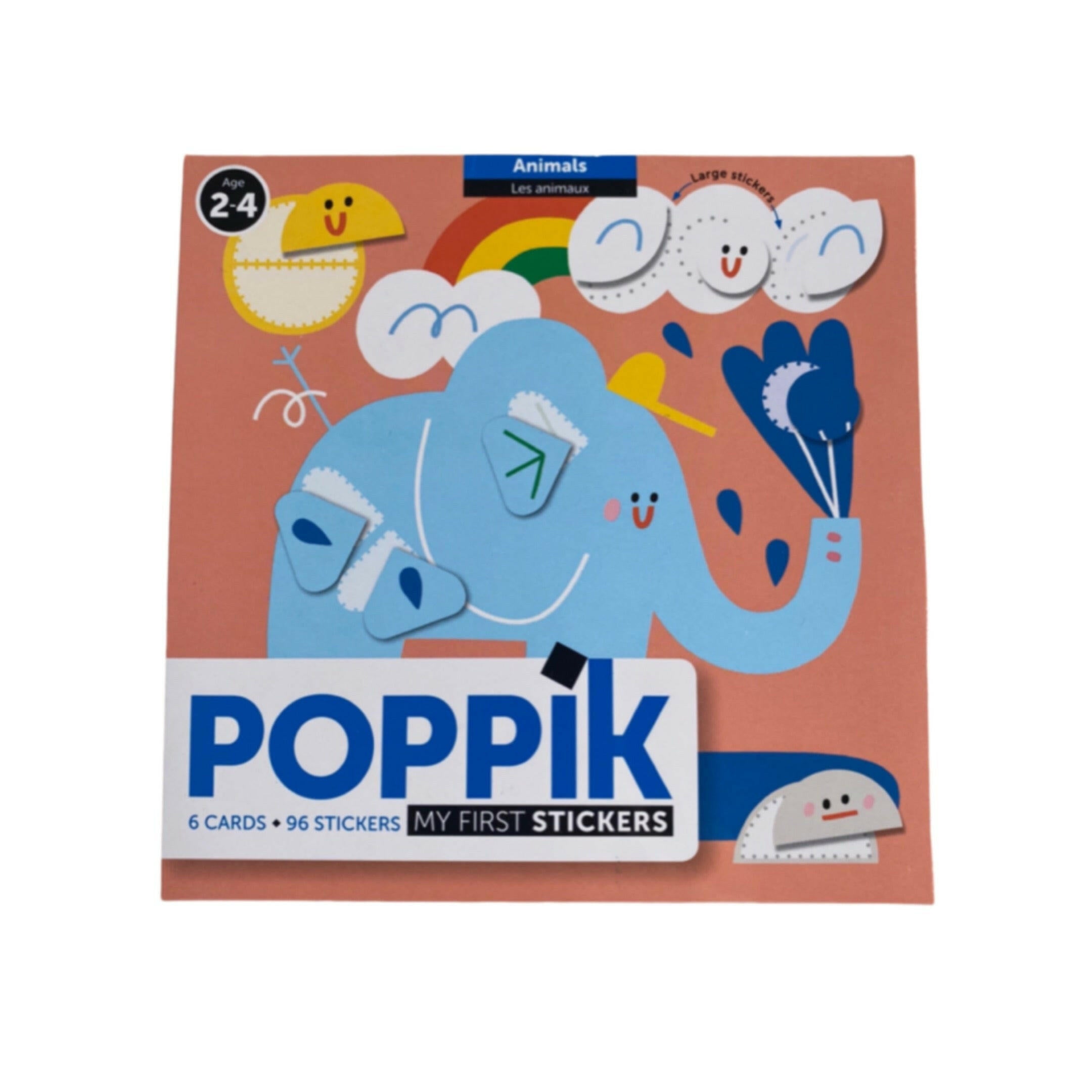 Découvrez la pochette Mes premiers stickers Les animaux de Poppik, une activité créative incontournable pour les enfants de 2 à 4 ans. Avec 6 décors illustrés par Susie Hammer et 96 gommettes colorées, cette pochette offre une expérience ludique et éducative pour les tout-petits.