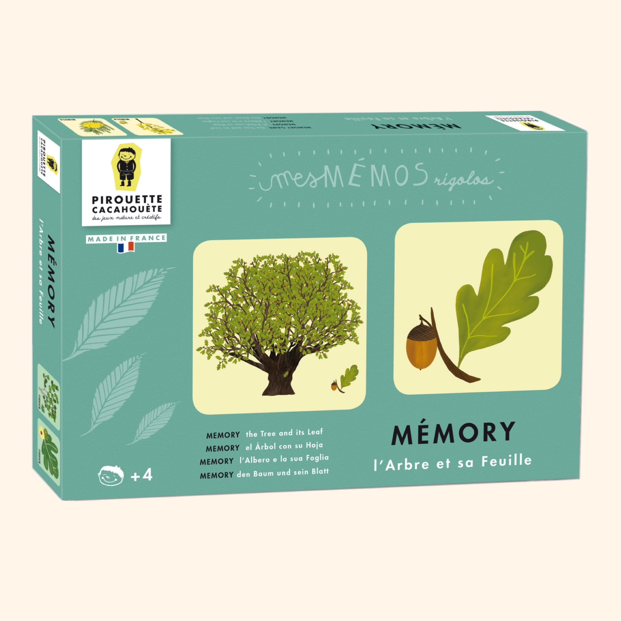 Mémo Rigolos - l'Arbre et sa feuille : Un jeu de mémoire éducatif pour enfants dès 4 ans pour découvrir les arbres et leurs feuilles.  Développe mémoire et observation tout en s'amusant. Parfait pour les enfants et la famille !