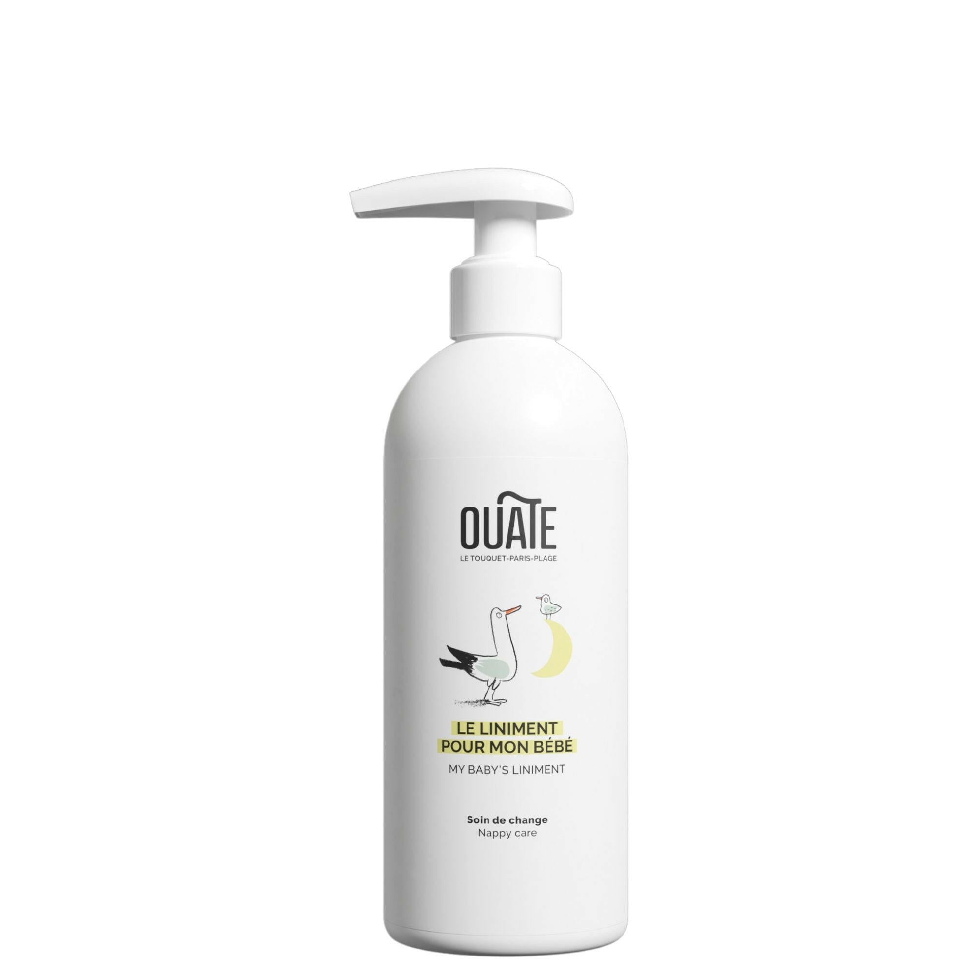 Découvrez Liniment Bébé, hypoallergénique et sans parfum, idéal pour les peaux sensibles des 0-3 ans. +98% d'origine naturelle, testé dermatologiquement. Fabriqué en France.