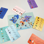 Explorez le monde avec notre Jeu de Cartes 7 Familles - Animaux du Monde, conçu pour toute la famille. Reconstituez les familles d'animaux en fonction de leur habitat et obtenez les six cartes de chaque famille. Idéal pour apprendre la géographie et découvrir les animaux de notre planète tout en s'amusant.