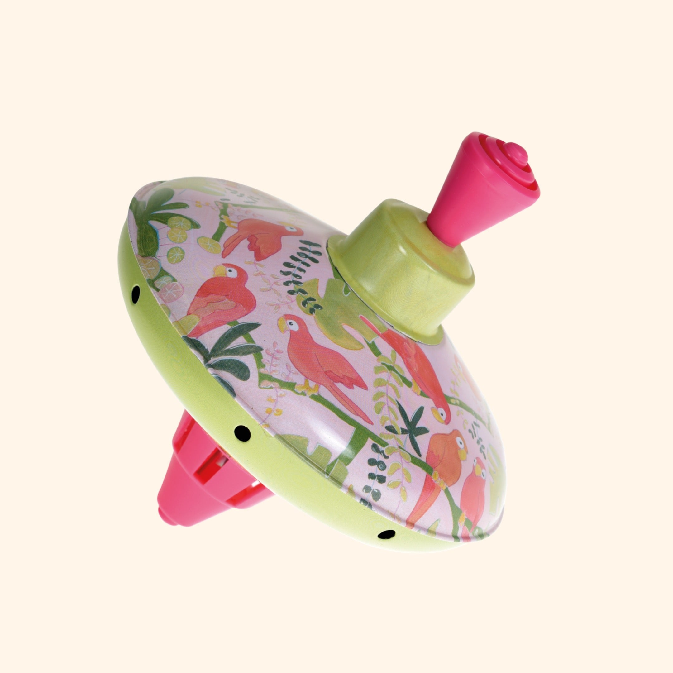 Découvrez la toupie en métal "Perroquet", un jouet nostalgique et ludique qui développe l'habileté des enfants. Écoutez son doux son en rotation et offrez un succès garanti pour toutes les occasions !