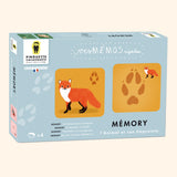 Partez à la découverte des animaux sauvages avec ce jeu de mémoire éducatif ! Associez chaque animal à son empreinte et développez la mémoire et l'observation des enfants. Parfait pour des moments de complicité en famille, ce jeu est illustré avec soin pour éveiller la curiosité des petits et grands explorateurs.