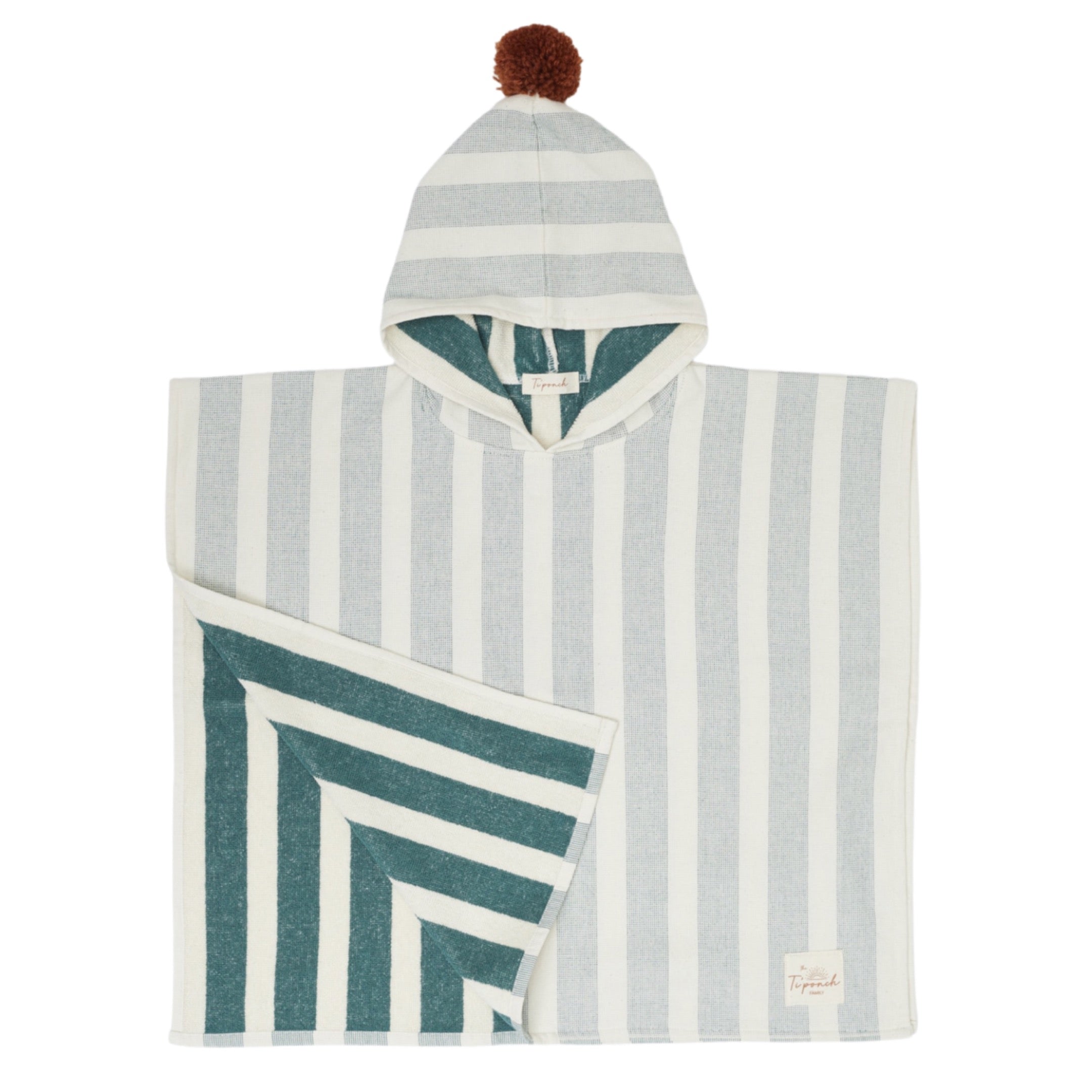 Découvrez le poncho de plage enfant en 100% coton biologique avec capuche et intérieur éponge. Confortable et pratique, idéal pour la plage, la piscine et les vacances. Tailles de 0 à 3 ans. Séchage rapide, doux et écologique. Chez PABO, tous nos produits sont proposés à des prix réduits en raison d'imperfections.